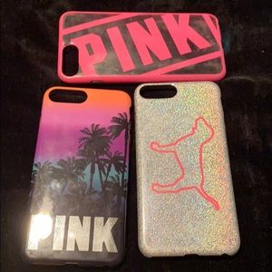 3 iPhone 7/8plus PINK cases from Victoria’s Secret